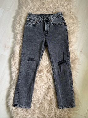 Levi's 501 100% Cotton Black Washed Jeans